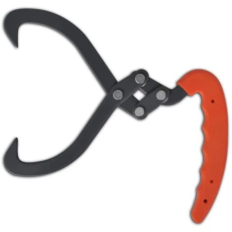 VidaXL Pinces à Bûches 4 Pcs Avec Manche En PVC - Noir 2 VidaXL Pinces à Bûches 4 Pcs Avec Manche En PVC - Noir – Image 2