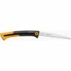 Fiskars Grande Scie à élaguer Rétractable, Pour Bois Vert, Lame Rétractable, Grandes Dents, Coupe Tirante, Longueur De Lame: 25,5 Cm, Acier Inoxydable, Noir/Orange, Xtract, SW75, 1000614