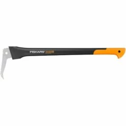 Fiskars Sapie à Long Manche, Longueur: 78 Cm, Lame En Acier Trempé/Manche Résistant En Fibre De Verre, Étui De Rangement Et De Transport Inclus, Noir/Orange, WoodXpert, XA22, 1003623