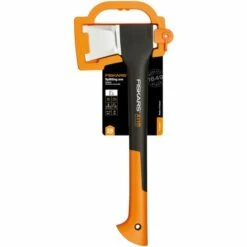 FISKARS® Fiskars Hache à Fendre 1,1 Kg, Étui De Rangement Et De Transport Inclus, Longueur: 44 Cm, Revêtement Antiadhésif, Lame En Acier Haute Qualité/Manche Résistant En Fibre De Verre, Noir/Orange, X11–S, 1015640 -Outil de découpe Soldes 10641664 3