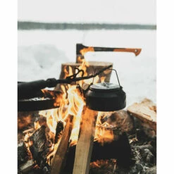 FISKARS® Fiskars Hache à Fendre 1,1 Kg, Étui De Rangement Et De Transport Inclus, Longueur: 44 Cm, Revêtement Antiadhésif, Lame En Acier Haute Qualité/Manche Résistant En Fibre De Verre, Noir/Orange, X11–S, 1015640 -Outil de découpe Soldes 10641664 4