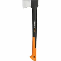 FISKARS® Fiskars Hache à Fendre 1,7 Kg, Étui De Rangement Et De Transport Inclus, Longueur: 60 Cm, Revêtement Antiadhésif, Lames En Acier De Qualité/Manche Résistant En Plastique Renforcé De Fibre De Verre, Noir/Orange, X17–M, 1015641