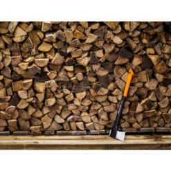 FISKARS® Fiskars Hache à Fendre 1,7 Kg, Étui De Rangement Et De Transport Inclus, Longueur: 60 Cm, Revêtement Antiadhésif, Lames En Acier De Qualité/Manche Résistant En Plastique Renforcé De Fibre De Verre, Noir/Orange, X17–M, 1015641 -Outil de découpe Soldes 10641665 5