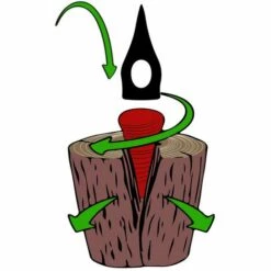 DEUBA Coin Fendeur Eclateur Pour Buche Bois En Métal Couleur Rouge 17 Cm -Outil de découpe Soldes 18633465 5