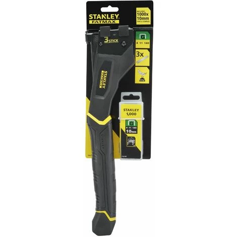 STANLEY Marteau Agrafeur Haute Capacité FatMax + 1000 Agrafes Type G 10 Mm 2 STANLEY Marteau Agrafeur Haute Capacité FatMax + 1000 Agrafes Type G 10 Mm – Image 2