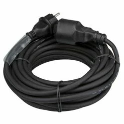 PEREL Rallonge En Caoutchouc Avec Gaine Rétractile - 3G1.5 /Br - 10 M - Terre Française