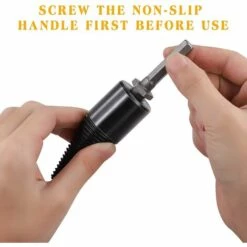 LangRay 32mm Fendeuse De Bûches Fendeuse à Bois Perceuse Robuste Perceuse Vis Cône Conducteur Feu Fendeuse De Bûches à Bois Fendage Cône De Bois Peu (petit) -Outil de découpe Soldes 29600820 5