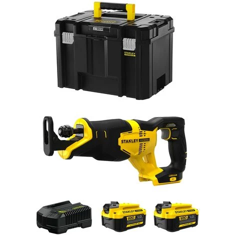 STANLEY FATMAX V20 Scie Sabre STANLEY FatMax SFMCS300M2T (2 X 4,0 Ah Chargeur TSTAK VI) 1 STANLEY FATMAX V20 Scie Sabre STANLEY FatMax SFMCS300M2T (2 X 4,0 Ah Chargeur TSTAK VI)