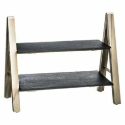 SECRET DE GOURMET Serviteur À 2 Étages Chevalet "Ardoise" 28cm Noir