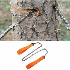 AIDUCHO Portatif Tronçonneuse Scie à Main, Câble Scie Pour La Survie Gear, Le Camping, La Chasse, Acier Lame Bidirectionnelle, Facile Pour Couper La Branche (11 Dents, 103 Cm) -Outil de découpe Soldes 35477788 4