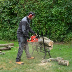 OXEO Chevalet De Sciage - Barre De Blocage - Scier Grosse Quantité De Bois - S'adaptent Aux Irrégularités Du Sol -Outil de découpe Soldes 35617160 5