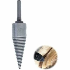 Kueatily Fendeuse à Bois Hexagonale Trépan Vis Fendeuse B?ches Robuste Trépan Torsion Bois Chauffage à Haute Vitesse Vis Fendage Briseur Bois Outil Travail Du Bois Pour Perceuse électrique/perceuse Manuelle