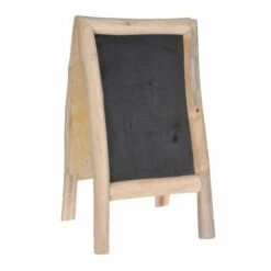 WADIGA Chevalet Ardoise Double Face Pour Restaurant En Teck - Bois