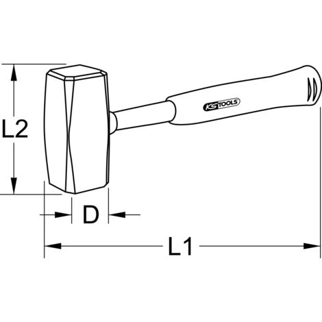 KSTOOLS® KS TOOLS Massette De Maçon Manche Fibre, 1000 G 5 KSTOOLS® KS TOOLS Massette De Maçon Manche Fibre, 1000 G – Image 5