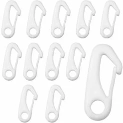 Clip De Drapeau Crochet De Mât De Drapeau Clip De Mât De Drapeau 12 Pièces Irisfr(blanche)
