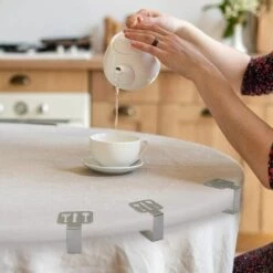 Pince à Nappe En Acier Inoxydable Pince à Nappe 8 Pièces Irisfr（argent） -Outil de découpe Soldes 42998986 4