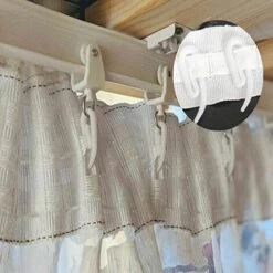 Cintre De Rideau Crochet De Rideau Clip De Rideau Crochet Et Pince à Bûches 48 Pièces Irisfr（blanche） -Outil de découpe Soldes 42999279 4