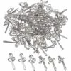 Crochet De Rideaux En Métal Crochets De Draperie,Irisfr（100pcs，Argent）