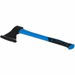 WILTEC XPOtool Hache à Fendre 1000g Manche En Fibre De Verre 450mm Hache Avec Lame En Acier Carbone Bois