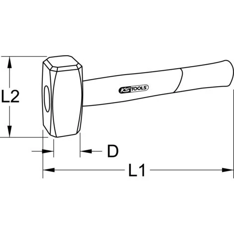 KSTOOLS® KS TOOLS Massette Avec Manche Hickory, 2000 g 5 KSTOOLS® KS TOOLS Massette Avec Manche Hickory, 2000 g – Image 5
