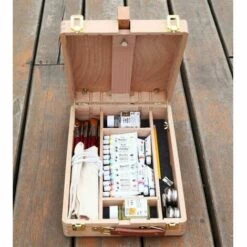 AIDUCHO Art Supplies Boîte Chevalet Sketchbox Boîte De Rangement De Peinture, Ajuster Bois Chevalet De Table Pour Le Dessin Et Esquisse Student HBX-11 -Outil de découpe Soldes 51280874 4