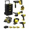 STANLEY FATMAX V20 STANLEY FatMax Kit SVK706 (SFMCH900 SFMCG400 SFMCD711 SFMCF800 SFMCS500 SFMCS600 SFMCW2203x2,0AhChargeurCaddy)