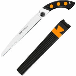 Scie à Main D' Élagage Jardin Poignée Droite 300mm, Scie à élaguer Trois Types De Lames Tranchantes Dentelées, Manche Confortable Avec Scie à Bois Gainée, Tailler Les Arbustes Et Les Os De Bois，Fontainebleau