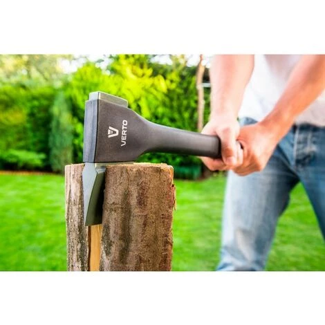 BRICOLINE Hache 870g, Tête 540g, Manche Fibre, 17.5" 2 BRICOLINE Hache 870g, Tête 540g, Manche Fibre, 17.5" – Image 2