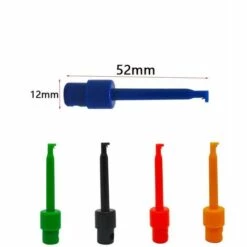 15pcs Clip Crochet Multimètre, Rouge × 3 Bleu × 3 Noir × 3 Jaune × 3 × Vert × 3, Crochet Test, Pour Test électronique，Starlight -Outil de découpe Soldes 54047531 3