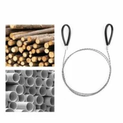 FLYME Scie à Fil Pour Bois, Scie à Fil Métallique Défilement Extérieur En Fil D'acier Pour La Chasse En Plein Air, Randonnée, Kit De Survie D'urgence, Randonnée "(Fit), Tranchant Tranchant Et Petite Taille -Outil de découpe Soldes 54917152 4
