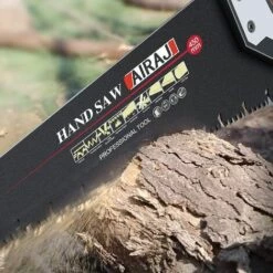 Scie à Main AIRAJ 450MM, Scie à Bois Robuste à Coupe Fine 8TPI, Flûtes à Copeaux Uniques De Type Ω, Poignée Antidérapante Confortable, Lame Tranchante Idéale Pour Couper Le Bois Et Le Jardinage, Scie D'élagage Professionnelle -Outil de découpe Soldes 59894827 3