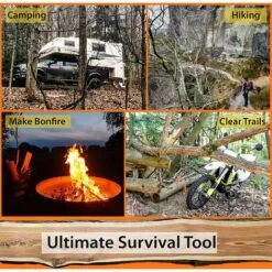 ABCRITAL Scie À Glissière À Main De Poche Portable Extérieure 11/33 Dents 24 Pouces Camping Survie Tronçonneuse Jardin Journalisation Fil Scie Outil Camo Style 1 -Outil de découpe Soldes 60367098 5