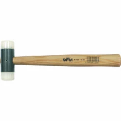 ATM A104 - Maillet Nylon Manche Bois (Ø 44 Mm, Tête 128 Mm, Longueur 350 Mm)