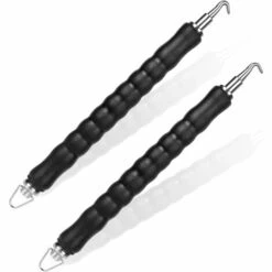 MONLY 2 Pcs Fil Twister Crochet Pour Barres D'Armature Semi-Automatique, Béton En Métal Torsions Clôture Cerclage Outils Pour Réduire La Fatigue Des Mains - Crochet Courbé Et Droit