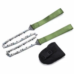 CATHERINE Chaine De Poche, Chaîne Pliante, Outil Extérieur Pliable 3/8 Dents Denses 34 Section 33 Scie Dent Pour Le Camping, Scie à Glissière à La Main, Outils à Commande Manuelle(vert Foncé)