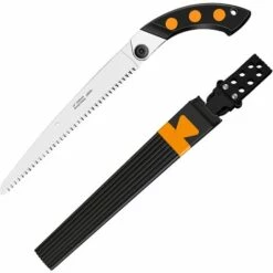 BDD Scie à Main D' Élagage Jardin Poignée Droite Scie à élaguer Trois Types De Lames Tranchantes Dentelées, Manche Confortable Avec Scie à Bois Gainée, Tailler Les Arbustes Et Les Os De Bois