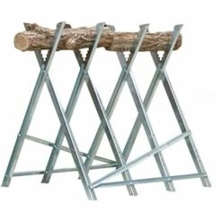 TERRE JARDIN Chevalet De Sciage Du Bois Porte Bûches Pliable