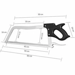 WILTEC XL Scie Boucher Professionnelle Manuelle Outil Cuisine Gastronomie Lame Charcutier Viande Gros Os -Outil de découpe Soldes 8115689 5
